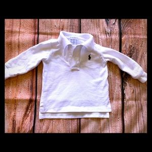 Polo long sleeve white